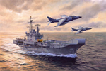 HMS HERMES and Sea Harriers